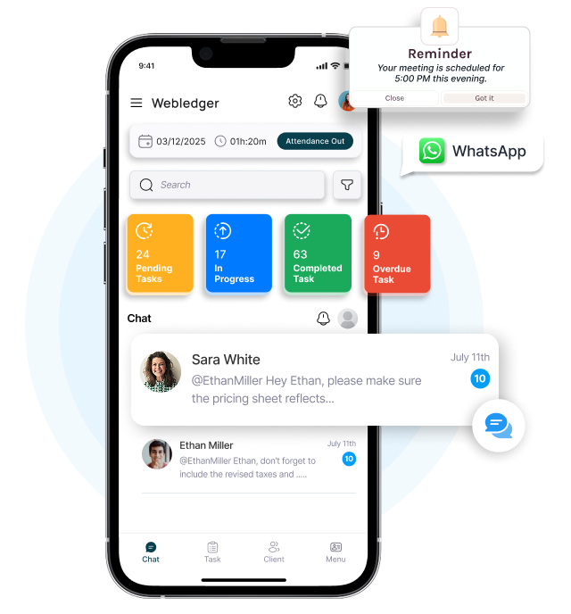 WebLedger Books mobile app