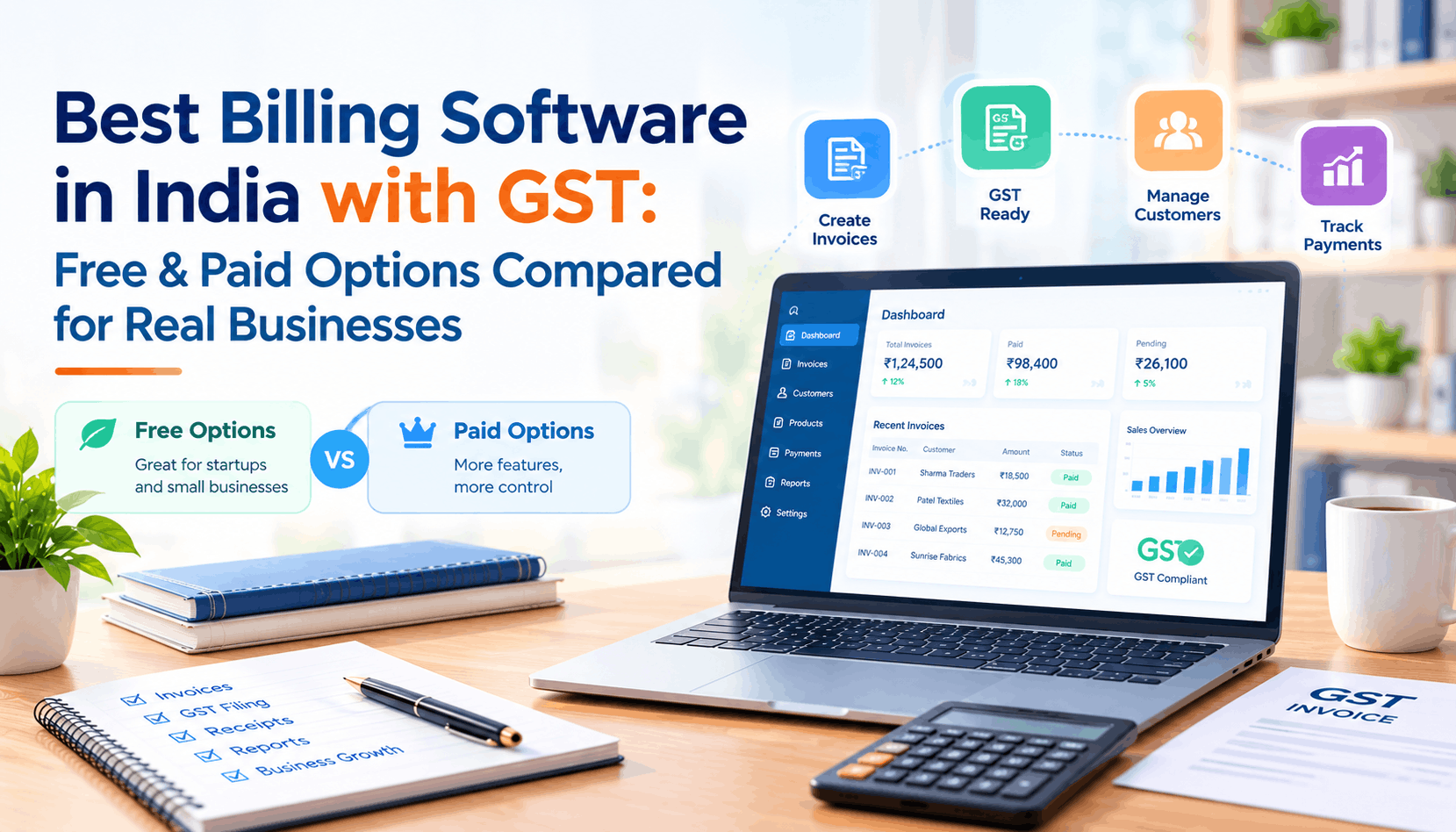 Best Billing Software in India with GST: Free & Paid Options Compared for Real Businesses