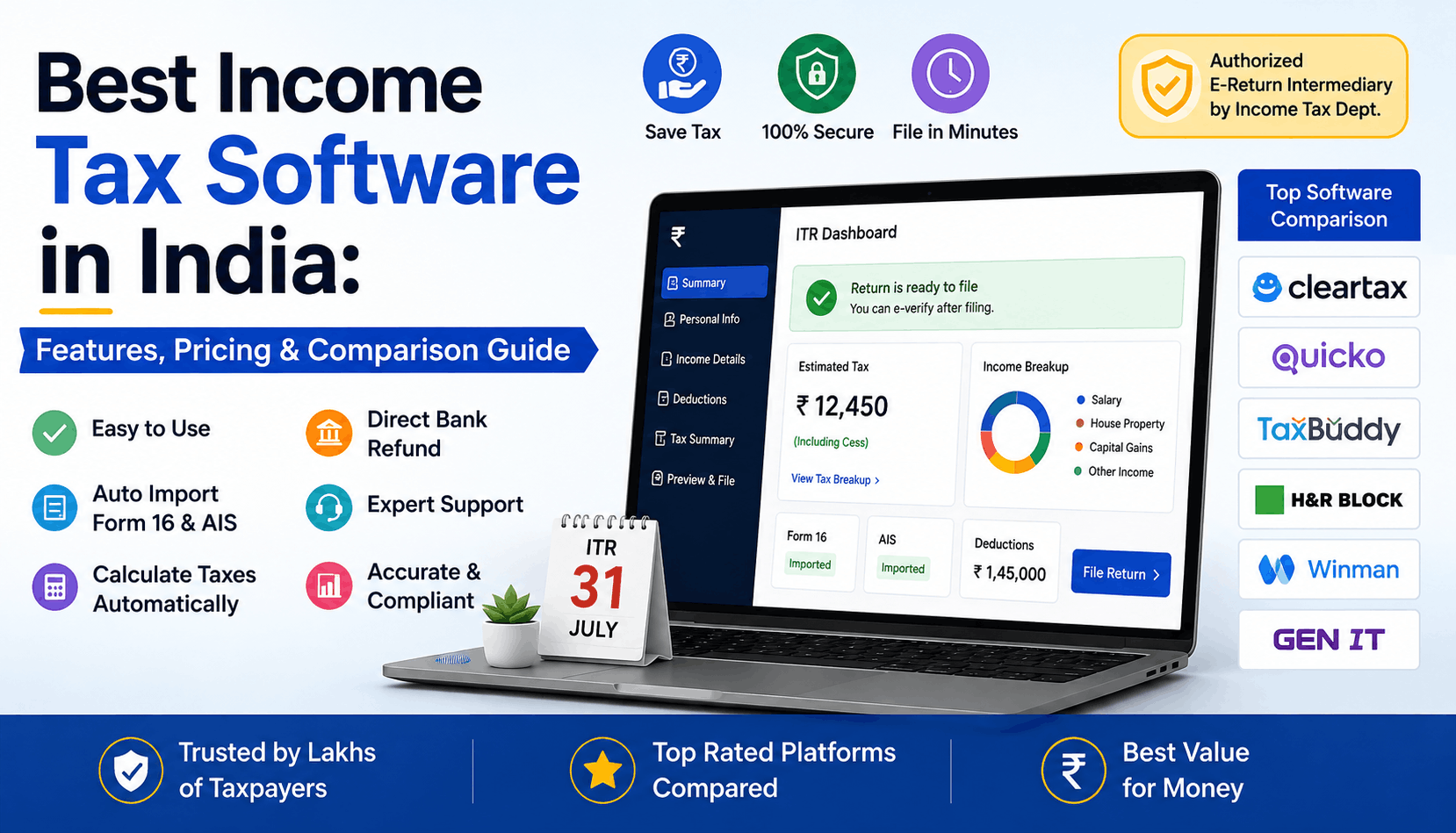 Best Income Tax Software in India: Features, Pricing & Comparison Guide