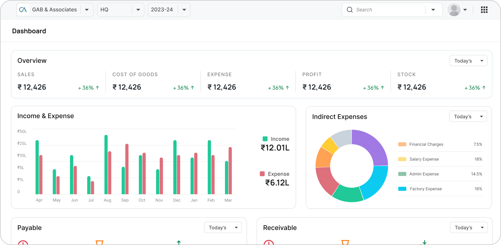 AI Accounting Dashboard Preview