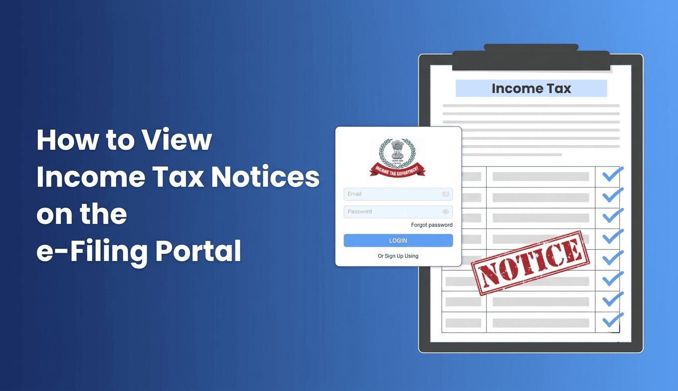 How to View Income Tax Notices on the e-Filing Portal